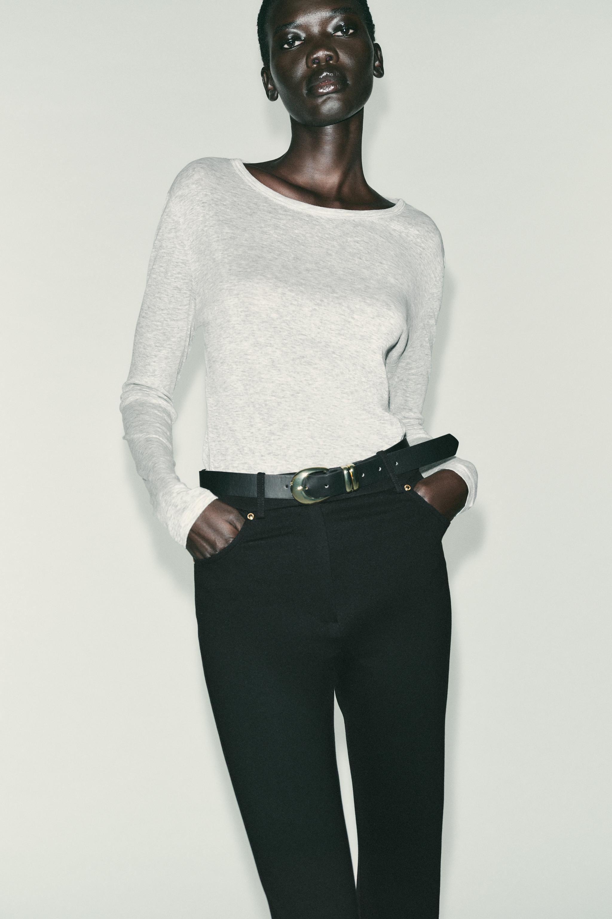 MID-RISE BELTED JEGGINGS